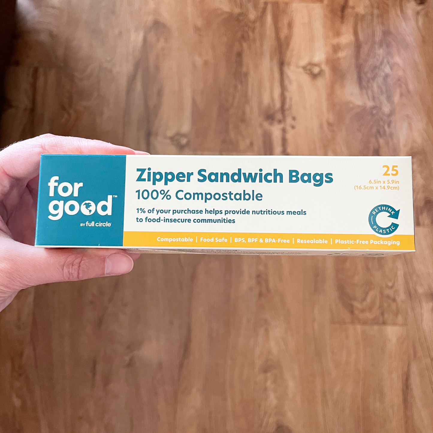 For Good Compostable Sandwich Bags (pack of 25)